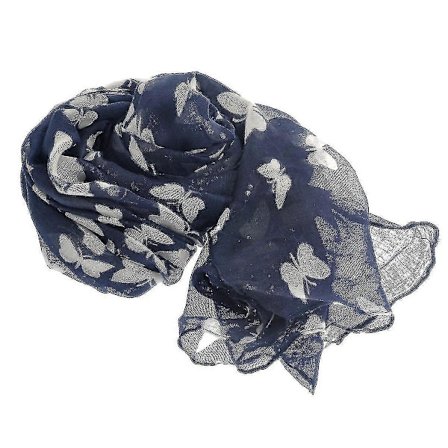 180*100cm Muodikas Monikäyttöinen Naisten Tyttöjen Painettu Pitkä Voile Huivi Kaulaliina Hartiahuivi (valkoinen)