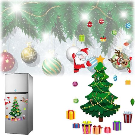 Magnetisk Juletræ til Køleskab, Magnetisk Juletræ til Køleskabsdekorationer, Juletræ Magneter