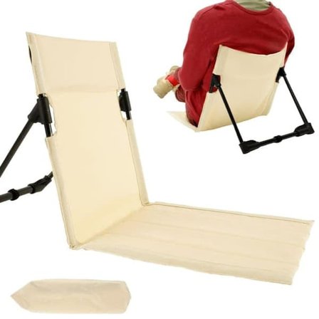 Folding Camping Chair with Backrest & Storage Bag – Lightweight and Portable Beach Chair for Outdoor Use