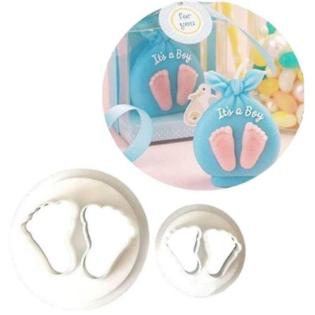 2 stk Baby Feet Kakeform DIY Enkleste Fotform Craft Cutting Baking Verktøy