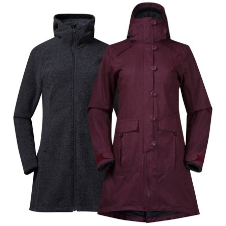 Bergans Bjerke 3in1 Lady Coat Women 3-in-1 jackets Red XS