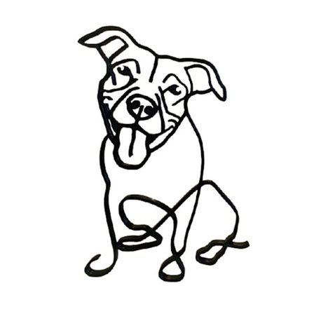 Abstrakt hundprydnad Modern djurskulptur C C