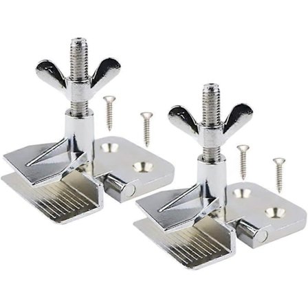 2 stk. silketrykk hengselklemmer for silketrykkrammemaskin, for å feste silketrykknett, silketrykk DIY-verktøy, 4 skruer-Xin