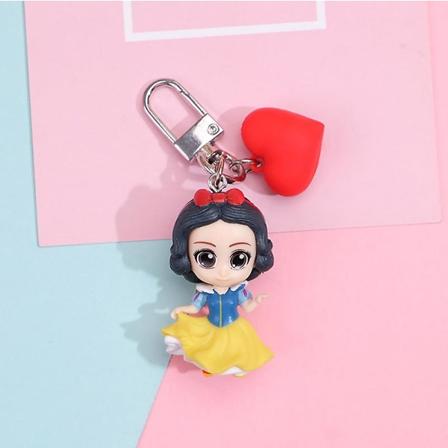 Disney Princess Anime Figur Snövit Ariel Askungen Rapunzel Aurora Belle Nyckelring Väska Nyckelring Barnleksak Födelsedag Gifta A 5