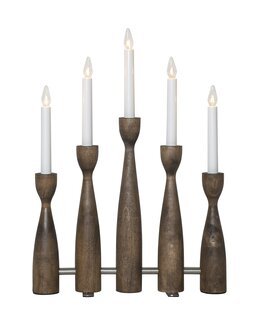 Adventsljusstake Midja 2.0 av trä Brun - Star Trading