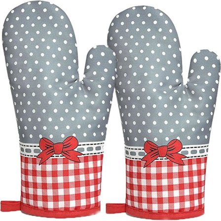 1 par (Arc Grey) Grydelapper, Køkkenhandsker, Grillhandske, Varmebestandig, Bomuldsfor, til Grillbageri Micro, Grill, Madlavning, Grilning