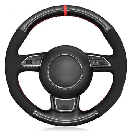 Rattmuff Svart Kolfiber Mocka För Audi A1 A3 A4 2015-2016 A7 2012-2018 S7 2013-2018 RS7 2014-2015