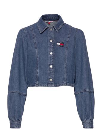 Tjw Badge Denim Blouse Blue Tommy Jeans