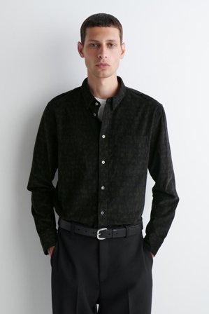 COS Men's Relaxed Corduroy Shirt in Brown