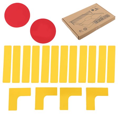 POWERTI Sport Court Boundary Line Marker Pickleball Markers Sæt til Basketball Volleyball Tennis Badminton