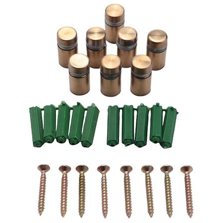 8 sett avstandsstykker Skruer Reklame Spiker Avstandsstykke Veggmontering Maskinvare For Hengende Akryl Bilde