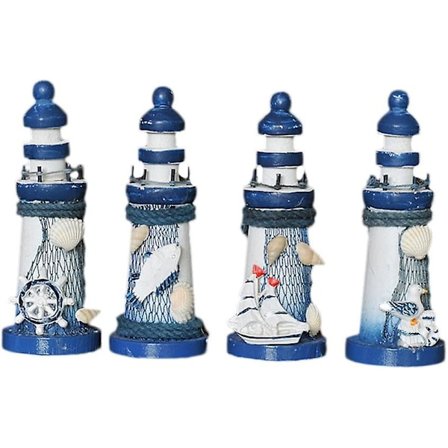 1 stk Fehage Miniature Mikrolandskap Fyrtårn Miniatyr Fyrtårn Ornament Til Hjem Kunsthåndverk Dekorasjon (tilfeldig Stil) 5x5x13cm