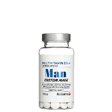 BioSalma Multivitamin Man D-vitamin++ 100 tabletter