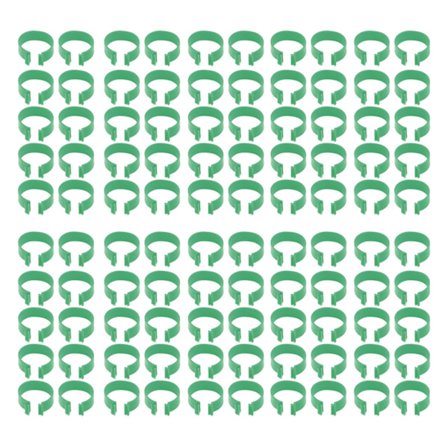 100 stk. Fjerkræfødder Ring Åben Type Spænde Opdræt Kylling And Gåse Fod Ring Kylling Tilbehør Grøn 20mm