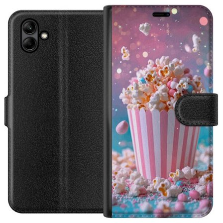 Kompatibelt Plånboksfodral till Samsung Samsung Galaxy A05 Popcorn-hink retro bio snacks rolig figur