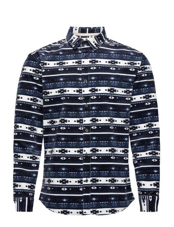 Aklouis Corduroy Aop Skjorta Casual Multi/mönstrad Anerkjendt