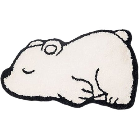 Söt matta för hemmet halkfri tecknad djurmatta oregelbunden matta, 40CMx60CM