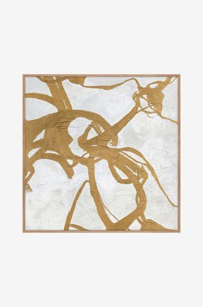 Malerifabrikken - Originalmålning Goldplay, med ram - Guld - Tavlor - 100X100 - Från Homeroom