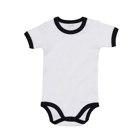 Babybugz Baby Ringer Bodysuit 3-6 månader Vit/Svart