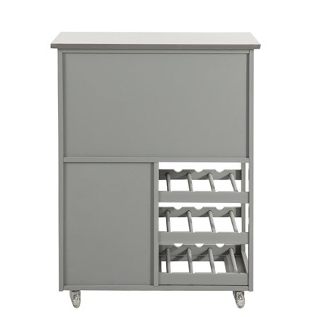 SoBuy Køkkenvogn med 1 skuffe i lysegrå 67x37.5x86.5cm, moderne FKW45-HG