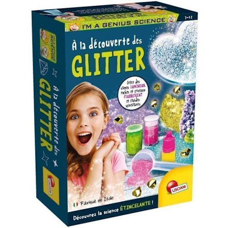 Opdagelse af glitter - Videnskabeligt sæt - JEG ER EN GENIUS LOMME - Glitrende materialer
