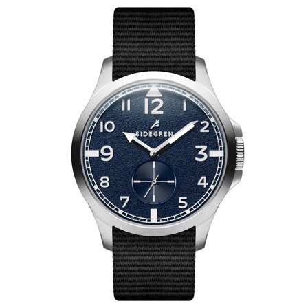 Luxor | Vintage-style Silver-tone and Blue Stainless Steel Field Watch for Men - Wrist watches
