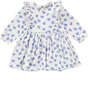 Molo Blue Hearts GOTS Chocho Printed Baby Dress 68 cm - Dresses - 68 cm - Blue
