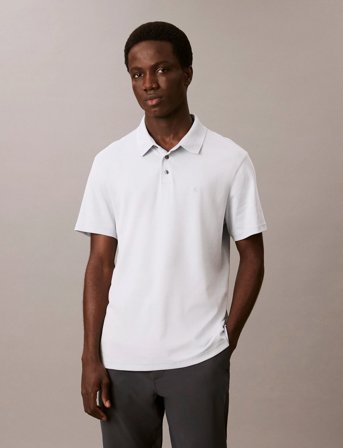 Calvin Klein Ss Supima Chest Emb Polo - Blue - XL