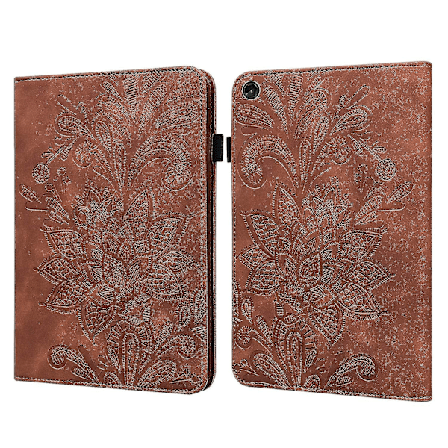 Lenovo Tab M10 (Gen 3) TB-328FU/TB-328XU Imprinting Tablet Stand Plånboksfodral PU Läderfodral (Stil C Lenovo Tab M10 (Gen 3), Brun, Brun)