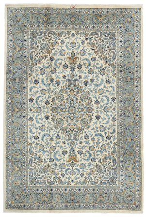 Maschad Teppich 248X370 Grün/Dunkelgrau Wolle, Persien