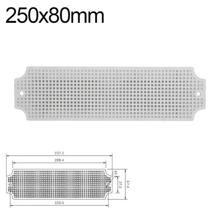 Bundplade Honeycomb Gitterplade 250X80MM