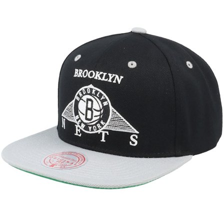 Mitchell & Ness - NBA Zwart snapback Cap - Brooklyn Nets Monument Black/Grey Snapback @ Hatstore