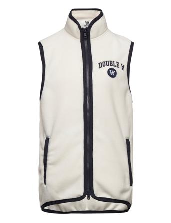 Jed Fleece Full Zip Kids Gilet Foret Vest Hvid Wood Wood