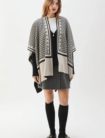 BUSNEL Garnette Poncho Bb Jaquar - Black - ONE SIZE