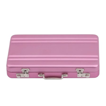 Pengeetui som pengegave, mini attachémappe, aluminium med tryklås pengeetuiKreative gaver (pink)