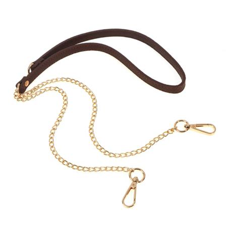 120CM Väska Kedja Läder Axelväska Handtag Strap Handväskor Stra Navy Brown