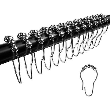 Duschdraperi-krokar, Rostfria Metall Duschdraperi-ringar