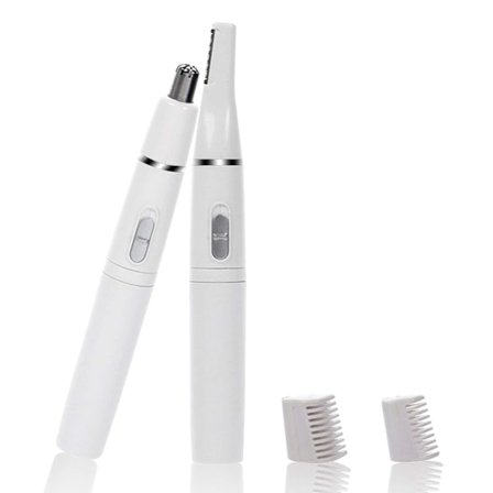 Næsehårstrimmer til mænd og kvinder, 2-i-1 elektrisk næse- og øretrimmer, øjenbrynstrimmer, barbering af næsehår, øjenbrynstrimmer til ansigt og læber