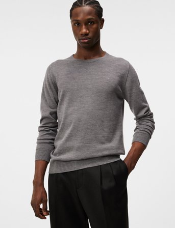 J. Lindeberg Lyle Merino Crew Neck Sweater - Grey - S