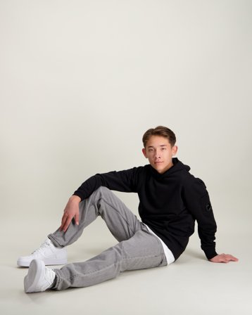 C.P. Company SWEATSHIRT W/HOOD Musta Hupparit/Hoodie Pojat - Kids Brand Store