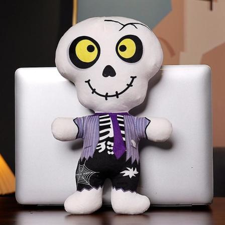 Halloween plyschleksaker Söta mjuka härliga dunbomull tecknade fyllda kuddar Dockor för barn Födelsedagspresent skeleton