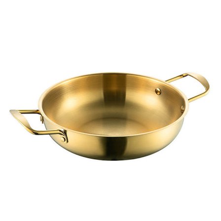 1 stk. Gylden Ramen Gryde i Rustfrit Stål, Hot Pot, Suppegryde, Køkkengrej til Krebs og Skaldyr, Køkkenudstyr, Restaurantartikler