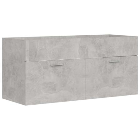 Vidaxl Tvättställsskåp Betonggrå 100x38,5x46 Cm Konstruerat Trä Grå