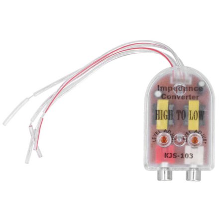 12V Bil Stereo Radio Konverter Høj til Lav RCA Linje Forstærker Audio Impedans Adapter
