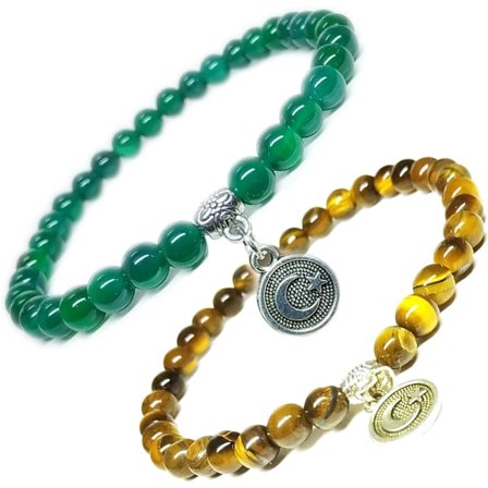 Bønarmbånd med 33 perler, Tasbih-armbånd, islamiske smykker, muslimske gaver, Dhikr-perler, Eid-gaver, Ramadan