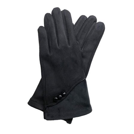 Varme vinterhansker for damer med berøringsskjermfingre, høst- og vinterhansker i semsket skinn