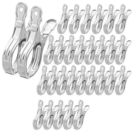 30 stk. bassengtrekk-klemmer, vindbeskyttelsesklemmer, bassengtrekk-klemmer, vindtette klemmer for over bakken