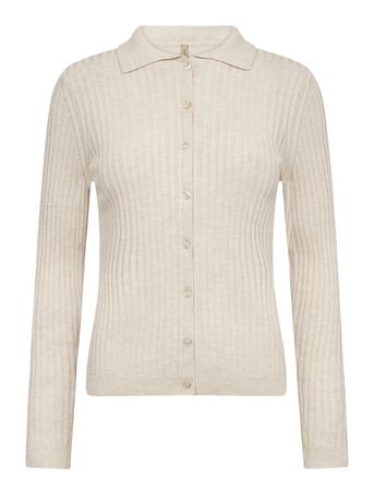 Sc-Fetima Tops Knitwear Cardigans Cream Soyaconcept