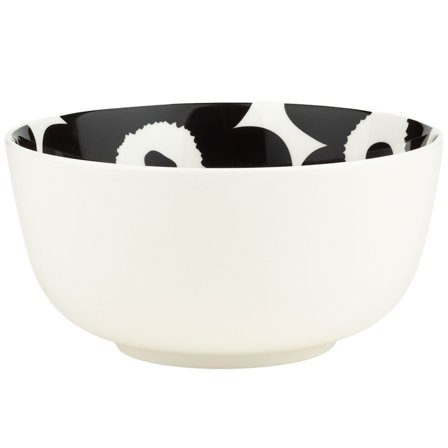 Marimekko Unikko skål 9 dl, hvid/sort - Hvid, sort | KitchenOne