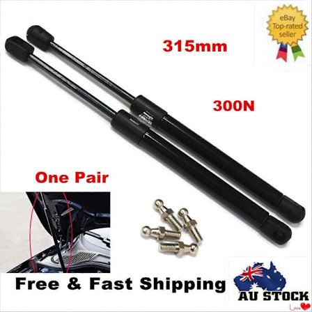 2 X Gassfjærer Gassdemper 315mm 300N (8mm Aksel) Bobilhenger Campingvogn Baldakin